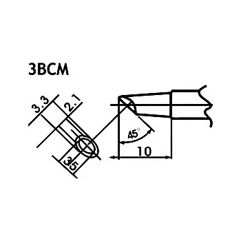 Páječka Hrot pro bezolovnaté pájky LF-3BCM minivlna