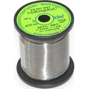 Páječka Bezolovnatá trubičková pájka S-Sn95,5Ag3,8Cu0,7 průměr 0,5 mm