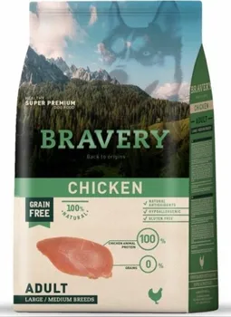 Krmivo pro psa Bravery Dog Grain Free Adult Large/Medium Chicken