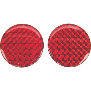 Samolepicí dekorace na vozidlo 3D kulaté pružné červené gelové odrazky, 50 mm, 2 ks