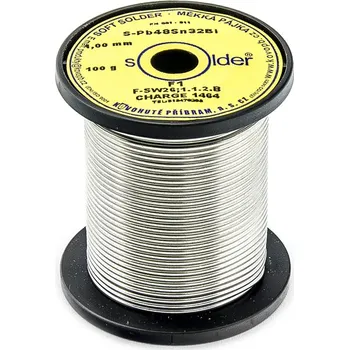 Páječka Cín S-PB48Sn32Bi F1 trubičkový nízkotavitelný 1mm 100g