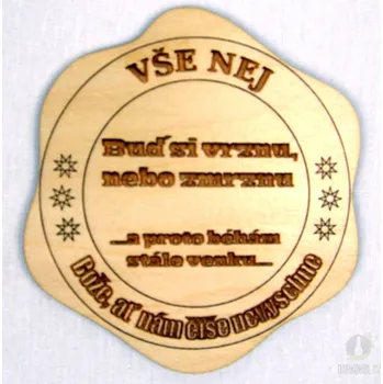 Žertovný předmět Dřevěný podtácek - Buď si vrznu, nebo zmrznu