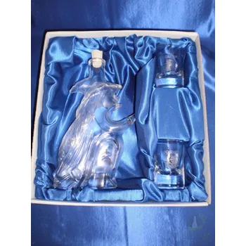 Souprava čirá láhev a dva panáky Čarodejnice 0,2l