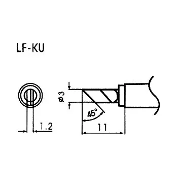 Páječka Hrot pro bezolovnaté pájky LF-KU