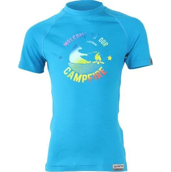 Sportovní oblečení Dětské MERINO triko Lasting BEAR - MODRÉ velikost: 140