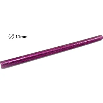 Tavná pistole Náplň do tavné pistole fialová s glitry (třpytivá) průměr 11mm, 1ks