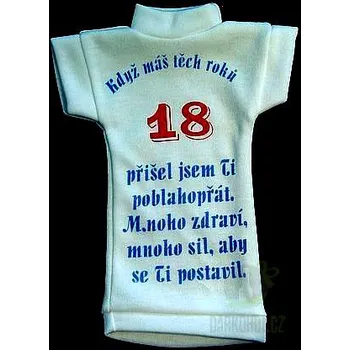 Žertovný předmět Tričko na láhev- Výročí modré 18