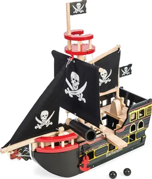 Dřevěná hračka Le Toy Van Pirátská loď Barbarossa