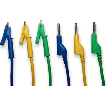 Síťový kabel Kabel k laboratorním zdrojům 100cm žlutý