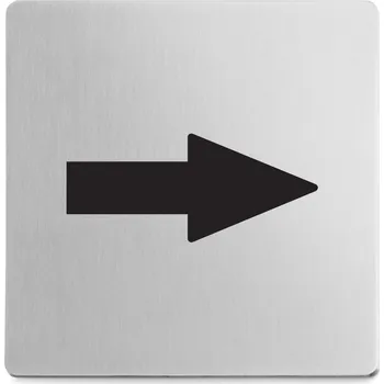 Plechová cedule Piktogram šipka samolepící broušený nerez ZACK