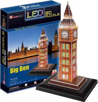 3D puzzle CubicFun Big Ben LED 28 dílků