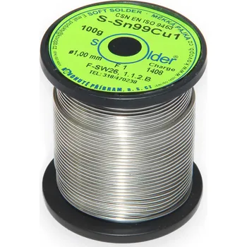 Páječka Bezolovnatá trubičková pájka S-Sn99Cu1 průměr 1 mm