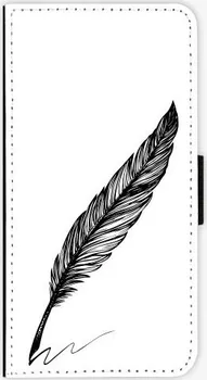 Pouzdro na mobilní telefon iSaprio Writing By Feather black Honor 9 Lite flipové