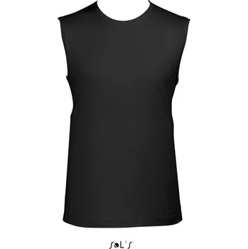 Pánské tričko Sol´s JAZZY tričko bez rukávů černé Velikost: L
