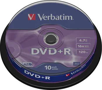 Optické médium Verbatim DVD+R 4,7GB 16x 10ks