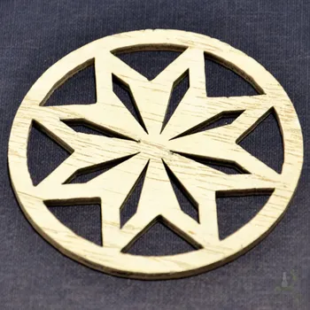 Vánoční ozdoba Ozdoba vločka v kruhu bílá