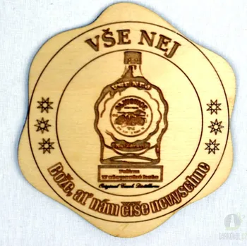 Žertovný předmět Dřevěný podtácek - Slivovice