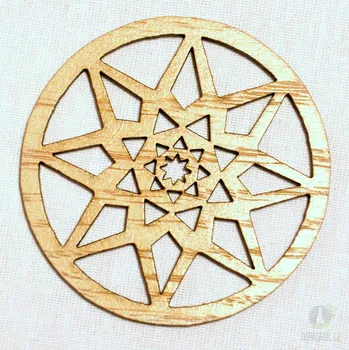 Vánoční ozdoba Ozdoba hvězda v kruhu složitá přírodní