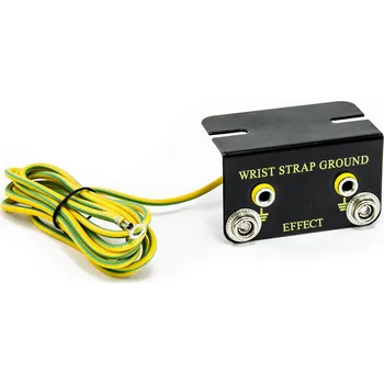 ESD Uzemňovací svorkovice ESD pod stůl - 2x přípojný bod, 4mm banán