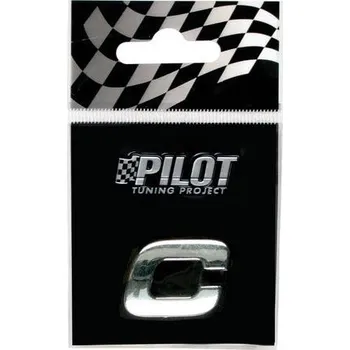 Samolepicí dekorace na vozidlo Pilot Chromované samolepící 3D písmeno (C) - menší - Lampa Italy 07913