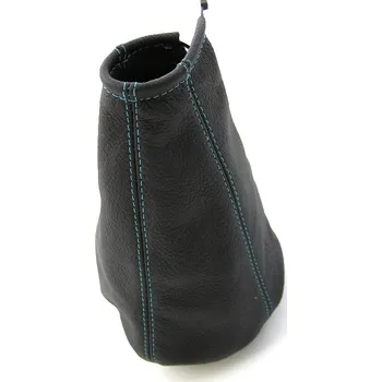 Kožená manžeta řadící páky J-TEC, černá s modrou nití