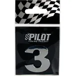 Pilot Chromované samolepící 3D číslo (3) - Lampa Italy 07890