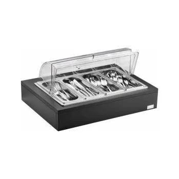 Poklice Podnos s poklopem roll top na příbor