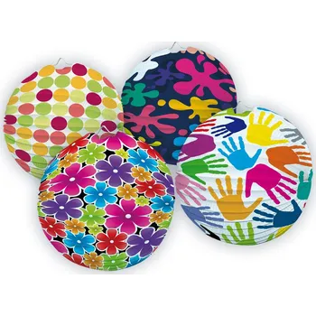 Party dekorace Lampión MFP FD-25cm mix 5 mix 1ks