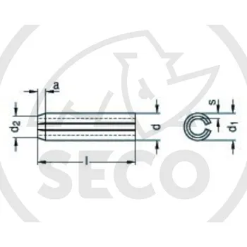 Pružný kolík 6x45 Seco