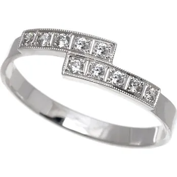 Prsten Dámský prsten z bílého zlata PR0195 + DÁREK ZDARMA