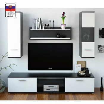 Obývací stěna Moderní obývací stěna Waw černá/bílá