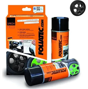 Autolak Foliatec Barva na kola , černá matná fólie ve spreji, 800 ml