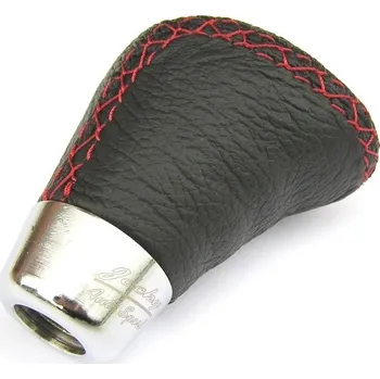 Hlavice řadicí páky Jacky Auto Sport Kožená řadící páka J-TEC SAFARI R prošitá červenou nití