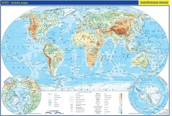 Svět školní nástěnná fyzická mapa 1:26 mil. 136 x 96 cm