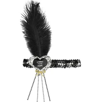 Čelenka Happy New Year černo-stříbrná