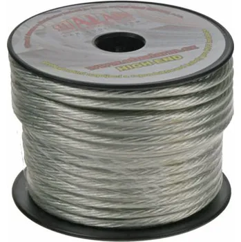 elektrický kabel Kabel 6 mm, stříbrně transparentní, 25 m bal