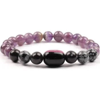 Šperk Moni - dámský náramek fluorit obsidián