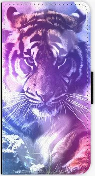 Pouzdro na mobilní telefon iSaprio Purple Tiger pro iPhone 7 Plus flipové