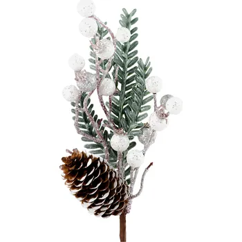 umělá květina Větev bobule 25cm bílá (DY1-11226)