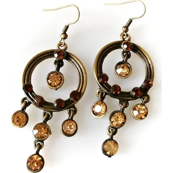 Náušnice Retro Náušnice měděná barva