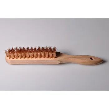 Drátěný kartáč KART Ruční drátěný kartáč 4-řadý, mosaz 0,15 vlnitá