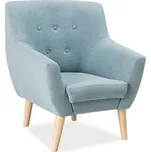 MAMBA křeslo Amber světle modré