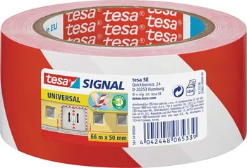 Lepicí páska Tesa značkovací 50 mm x 66 m červeno/bílá