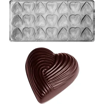 Forma na pečení Forma na pralinky párovací (bavlněné srdce 2x8,6g) 3x7 tvarů/forma