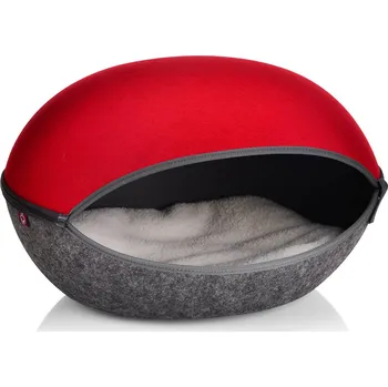 Pelíšek pro kočky | červená/antracit
