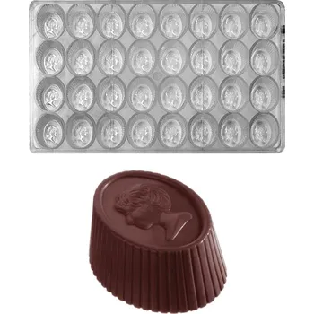 Nádoba na pečení Forma na pralinky (ovál košíček, hlava 15g) 4x8 tvarů/forma