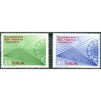 Poštovní známka (1970) MiNr. 1323 - 1324 ** - Itálie - Dokončení systému dálkového vytáčení do celé Itálie