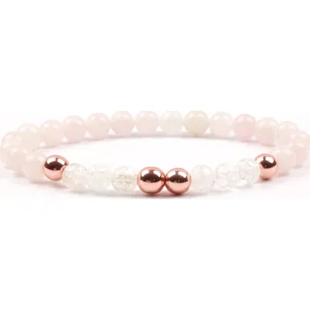 Náramek Moni - náramek růženín křišťál hematit