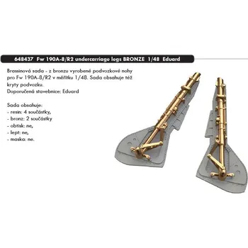 Plastikový model Eduard 1/48 Fw 190A-8/R2 undercarriage legs BRONZE (EDUARD)