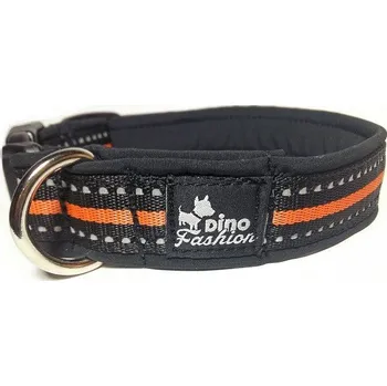 Obojek pro psa Obojek DINOFASHION reflexní oranžový 45/2cm
